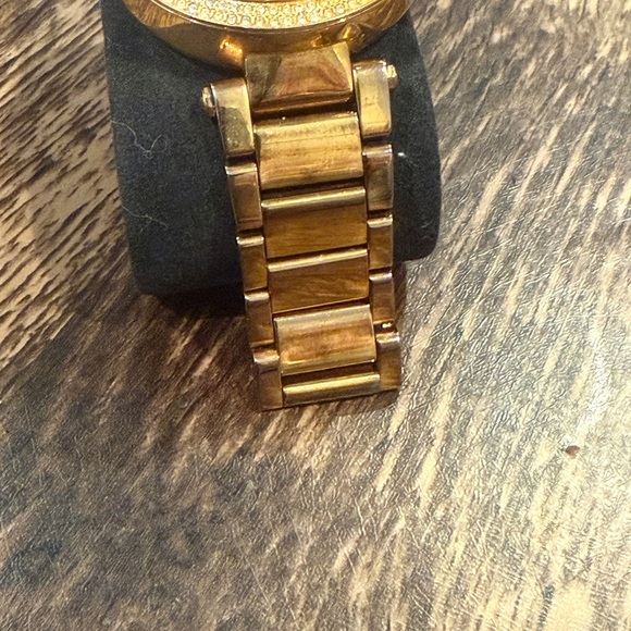 Michael Kors Gold Chronograph Watch with Crystal Embellishments - Picture 9 of 10